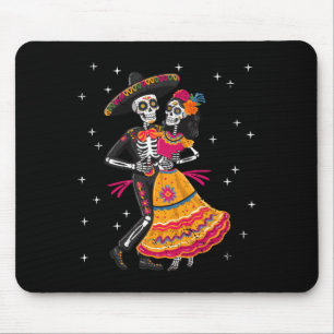 Mens Mexican Dancing Skeleton Dance Dancer Day Of Mouse Pad
