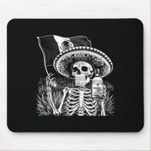 Mens Mexico Vintage Skeleton Dia De Los Muertos Mouse Pad