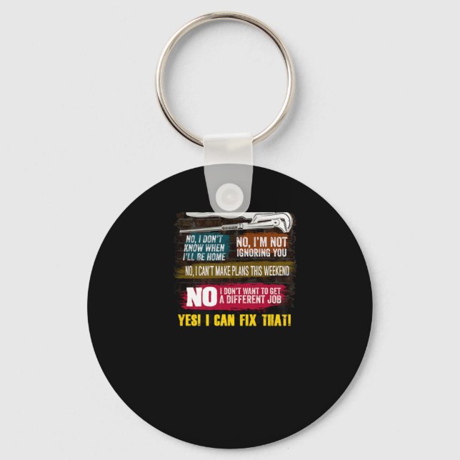 Mens Millwright Novelty Gift T-Shirt for Dads Keychain (Front)