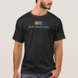 Men's Modern Elegant Double Sided Design Black T-Shirt<br><div class="desc">Custom Add Image Company Logo Text Here Men's Modern Elegant Tshirts Black Template Men's Basic T-Shirt.</div>
