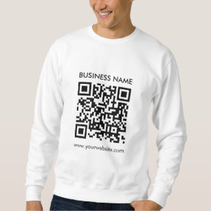 Mens Modern Elegant Template QR Code Barcode Sweatshirt