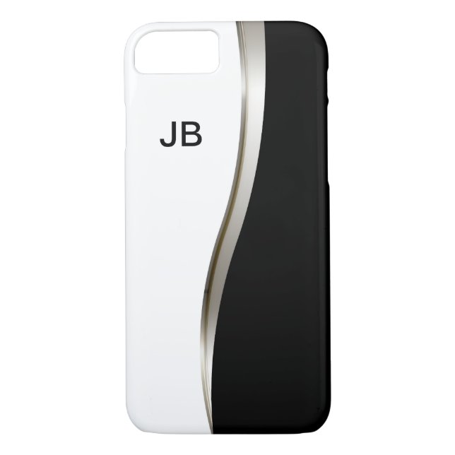Men's Modern Monogram Case-Mate iPhone Case (Back)
