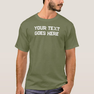 Mens Modern Stylish Template Trendy Fatigue Green T-Shirt