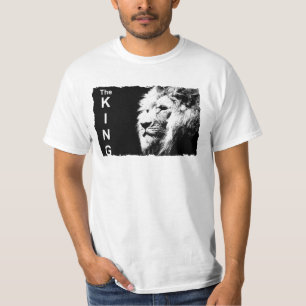 Mens Modern T-Shirts Lion Face Template White