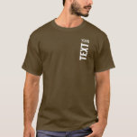 Mens Modern Tees Elegant Template Customize<br><div class="desc">Personalized Add Your Text Here Template Men's Basic Brown Dark T-Shirt.</div>