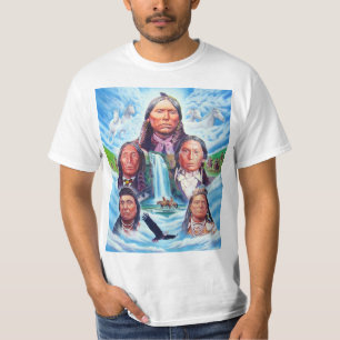 Mens Modern Template Native Americans Painting T-Shirt