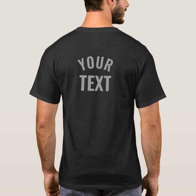 Mens Modern TShirts Add Your Text Double Sided (Back)