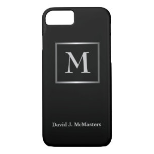 Men's Monogram Black Silver Executive Case