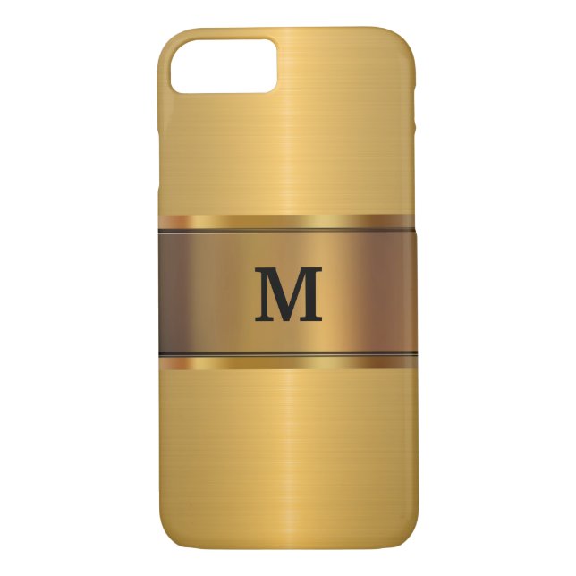 Men's Monogram Gold Look Case-Mate iPhone Case (Back)