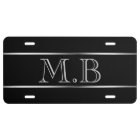 Men's Monogram License Plate
