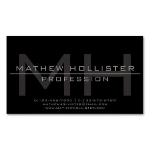 Men's Monogrammed, Business Card Magnet