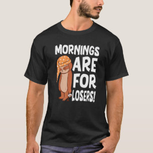 Mens Mornings Are For Losers Love Sloths  Cute Slo T-Shirt