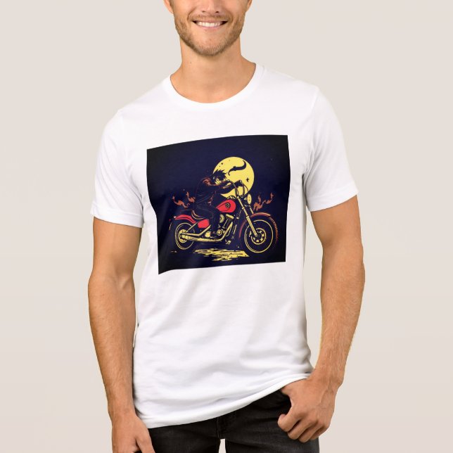 Men's motorbiker t shirt design (Front)