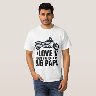 MEN'S MOTORCYCLE BIKER T-shirts, BIG PAPA T-Shirt
