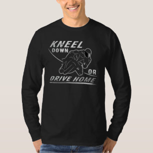Mens Motorcycle Rider Knee Low Biker Biker T-Shirt