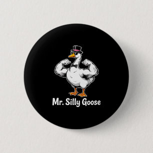 Mens mr silly goose bridge to be wedding party 2 inch round button