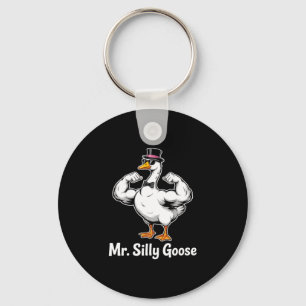 Mens mr silly goose bridge to be wedding party keychain