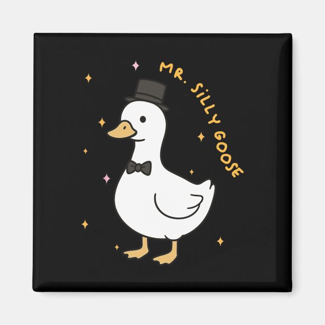 Mens mr silly goose groom to be wedding bride magnet (Front)