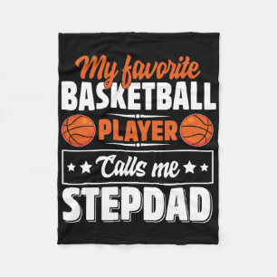 Mens My Favorite Sketll Player Calls Me Stepdad Cu Fleece Blanket
