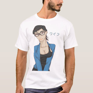 Mens My Favorite Waifu Mia Khalifa Funny Graphic G T-Shirt