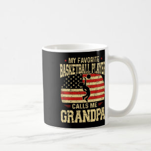 Mens My Favourite Bysketbyll Player Calls Me Grand Coffee Mug
