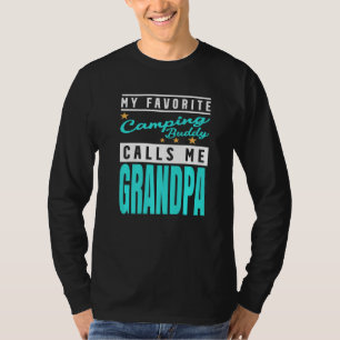 Mens My Favourite Camping Buddy Calls Me Grandpa T-Shirt
