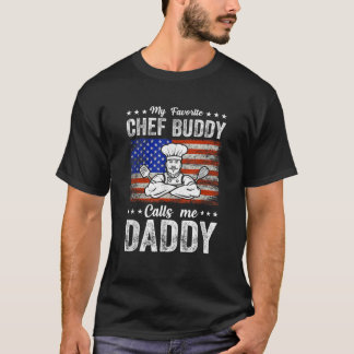 Mens My Favourite Chef Buddy Calls Me Daddy Kitche T-Shirt