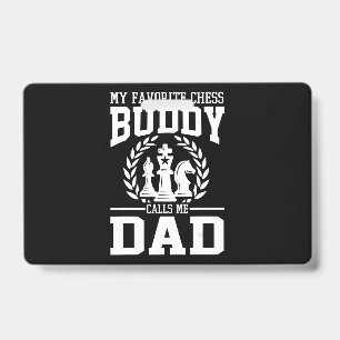 Mens My Favourite Chess Buddy Calls Me Dad Gift Badge