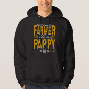 Mens My Favourite Farmer Calls Me Pappy Farming Pa Hoodie