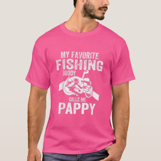 Mens My Favourite Fishing Buddies Call Me Pappy Fi T-Shirt