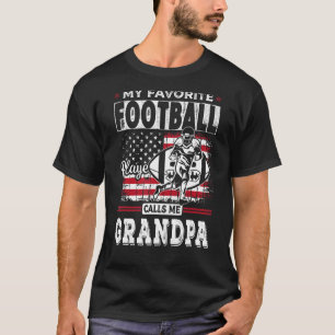 Mens My Favourite Football Player Calls Me Grandpa T-Shirt