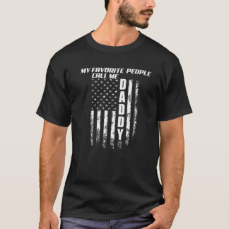 Mens My Favourite People Call Me Daddy America Fla T-Shirt