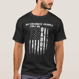 Mens My Favourite People Call Me Daddy America Fla T-Shirt