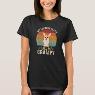 Mens My Favourite People Call Me Grampy Cute Corgi T-Shirt