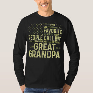 Mens My Favourite People Call Me Great Grandpa Usa T-Shirt