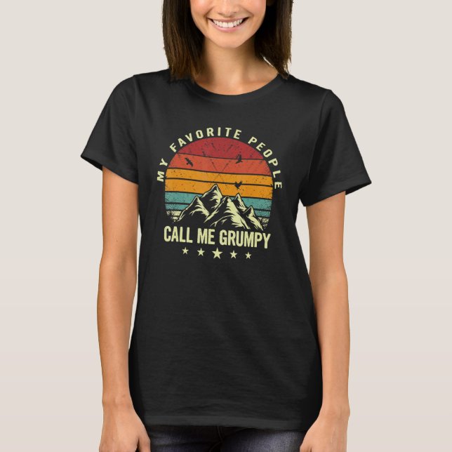 Mens My Favourite People Call Me Grumpy Cool Fathe T-Shirt (Front)