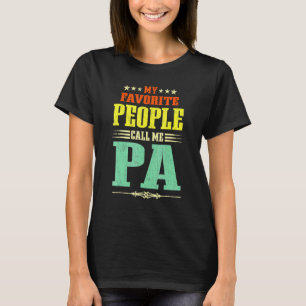 Mens My Favourite People Call Me Pa Vintage Father T-Shirt