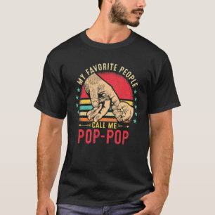 Mens My Favourite People Call Me Pop Pop Grandpa V T-Shirt