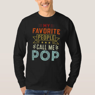 Mens My Favourite People Call Me Pop Pop Retro  Fa T-Shirt