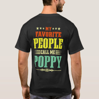 Mens My Favourite People Call Me Poppy Vintage Fat T-Shirt