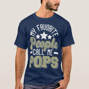 Mens My Favourite People Call Me Pops Granddad Gr T-Shirt