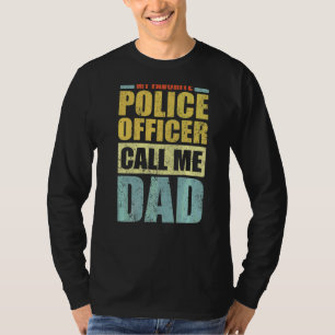 Mens  My Favourite Police Officer Calls Me Dad Fat T-Shirt