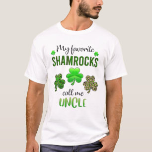 Mens My Favourite Shamrocks Call Me Uncle St Patri T-Shirt