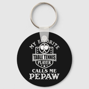 Mens My Favourite Table Tennis Player Calls me Pep Keychain
