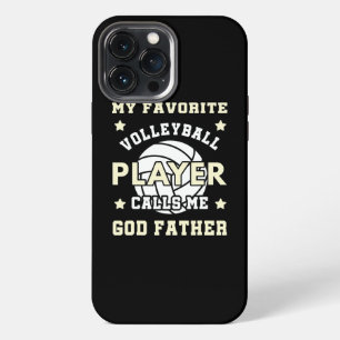 Mens My Favourite Volleyball Player Calls Me God iPhone 13 Pro Max Case