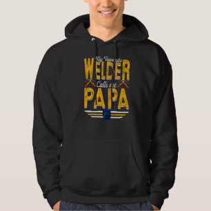 Mens My Favourite Welder Calls Me Papa Welding Pap Hoodie