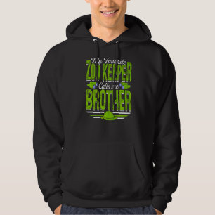 Mens My Favourite Zoo Keeper Calls Me Brother Anim Hoodie
