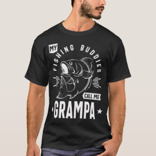 Mens My Fishing Buddies Call Me Grampa Grandpa Gif T-Shirt