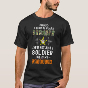 Mens My Granddaughter Is A Soldier Proud National T-Shirt