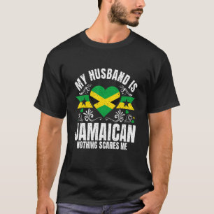 Mens My Husband Is Jamaican Pride Flag Heritage Ro T-Shirt